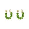 2026 Retro Green Chinese Style Women’s Stud Earrings – Winter's Hot Niche Design
