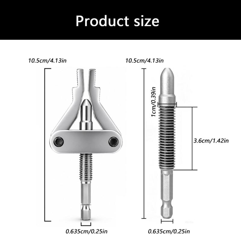 Drill-Driven Plumbing Extractors Tool with Internal Gripping Jawing for Broken Threaded Pipe and Fitting Maintenance