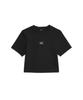 SEOUL APPAREL Label Point Crop Top (Black)