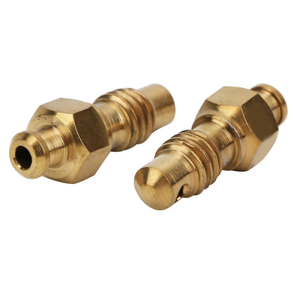 2 Pcs   Alloy Oil Disc Brake Bleed Nipple Exhaust Screws Set for Road   Accessories
