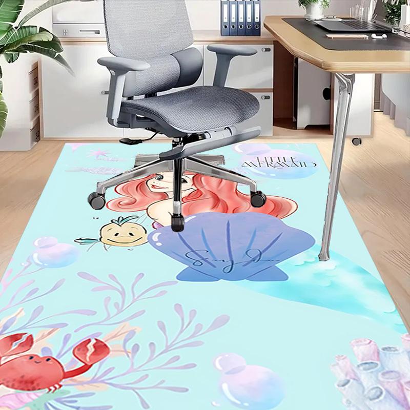 1pc Little Mermaid Carpet Office Rug Outdoor Mat Home Decor Area Carpet Festival Gift Office desk chair carpet
