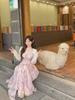 2024 Cherry Blossom Fairy-Style Irregular Hem Long Skirt - Summer Holiday Trend