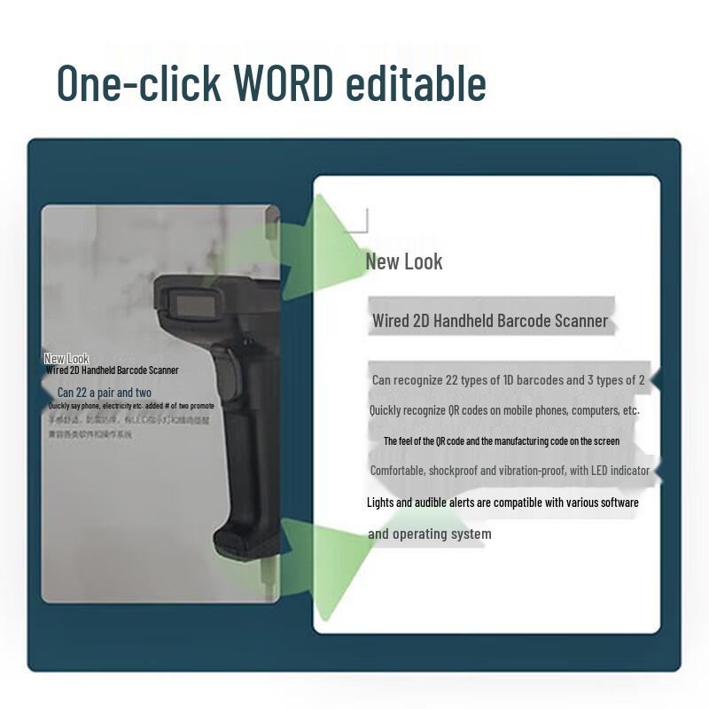 Deli 12MP A4 Document Camera with OCR CN Plug (adapter Included)