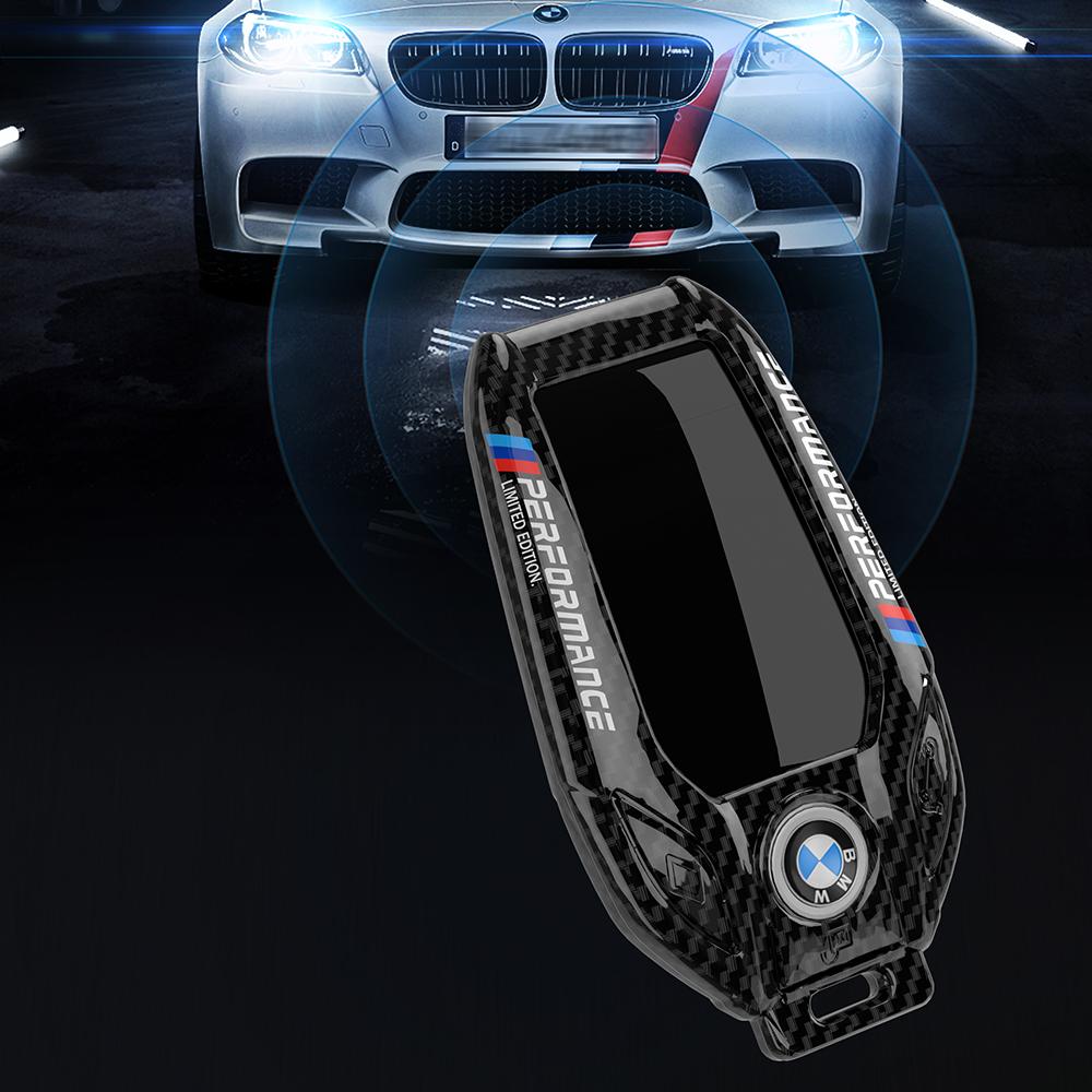 TPU Carbon Fibre White Car Key Case For BMW 5 7 Series G11 G12 G30 G31 G32 i8 I12 I15 G01 X3 G02 X4 G05 X5 G07 Key Accessories ws6y