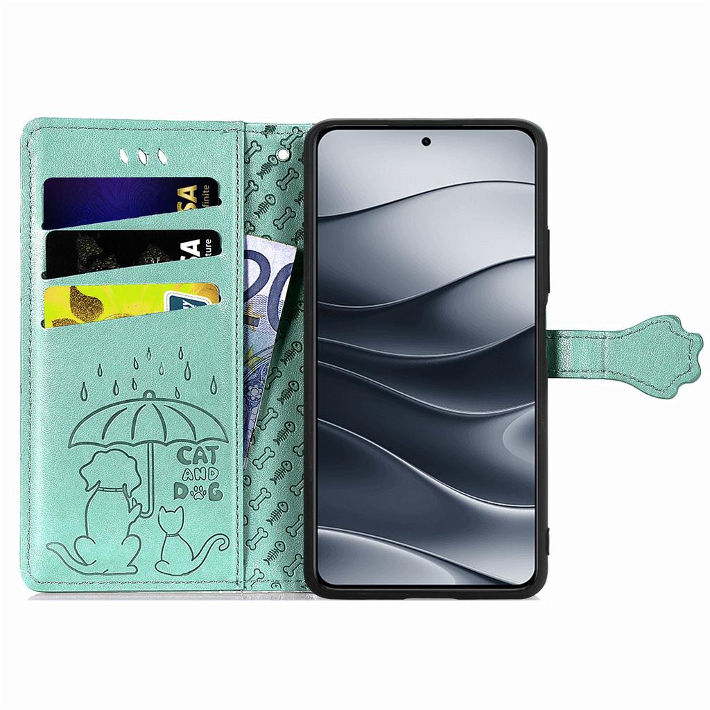 For Xiaomi Redmi Note 14 5G Case Leather Wallet Flip Phone Cover Cute Cat Dog Pattern