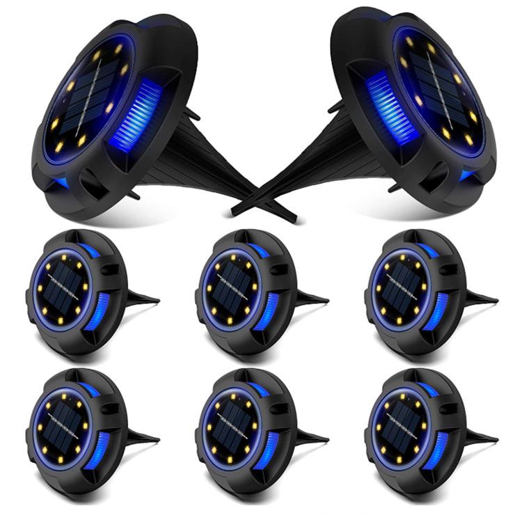 LED Coloful Lighting Solar Power Buried Light Floor Decking Outdoor Garden Lawn Path Lamp
