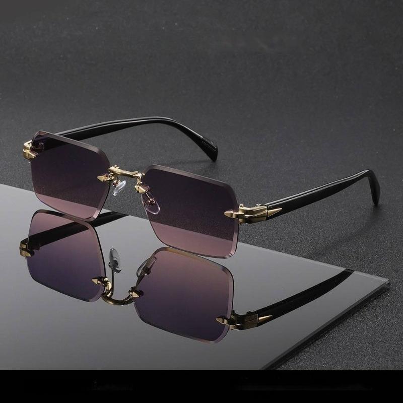 Men's Fashionable Square Glasses Multi-color Retro Style PC Lenses Business and Leisure Dual-use Design