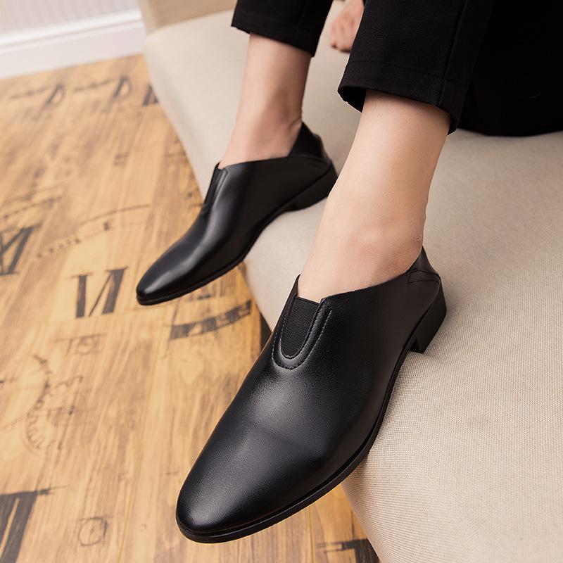Men's Loafers Foreign Trade New Fashion Business Dress Shoes Trend One Pedal Sleeve Lazy Shoes