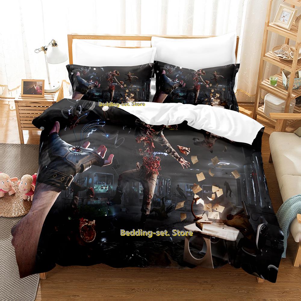 Atomic Heart Bettwäsche-Set Einzelbett Doppelbett Vollgröße Queen-Size King-Size Bettwäsche-Set für Erwachsene Kinder Schlafzimmer Dreiteilige Sets 3D-Druck Anime Bettwäsche