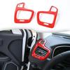 Inner Dashboard Side Air Vent Outlet Trim Cover Frame for Jeep Compass 2017+ Red