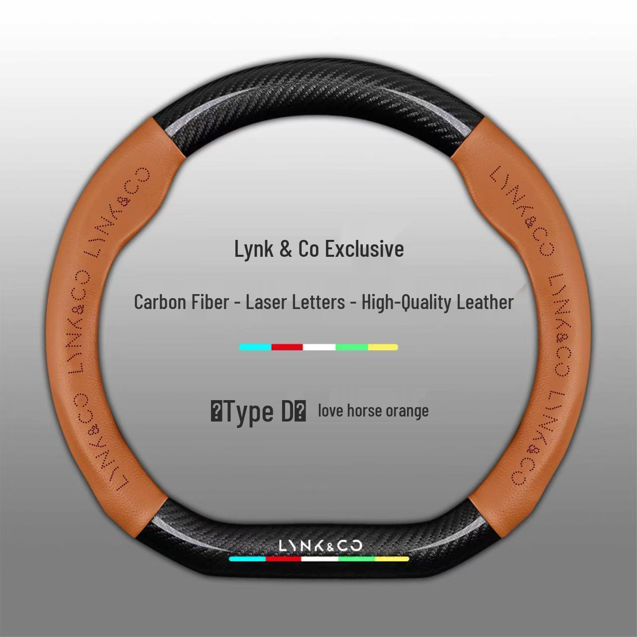 

Lynk & Co 03 Steering Wheel Cover: Carbon Fiber Special Grip, Fits Models 01-09 38 cm