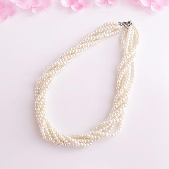 French Glass Pearl Necklace Small Grain Ladies Vintage Court Clavicle Chain Cheongsam Collar Sweater Chain Bridal Necklace