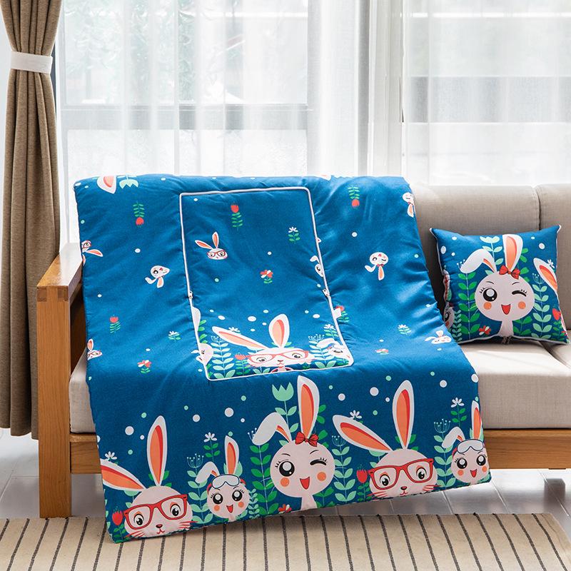 Large Dual-Use Hug Pillow Blanket for Car or Office Naps