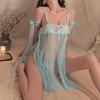 Erotic Underwear, Sexy Tang-style blouse and skirt Uniform, Seductive and Hot Hanfu Embroidered Gauze Sleeping Dress Set 8636