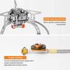 6800W Windproof Camp Stove Camping Gas Stove with Fuel Canister Adapter, Piezo Ignition, Portable Collapsible Stove Burner