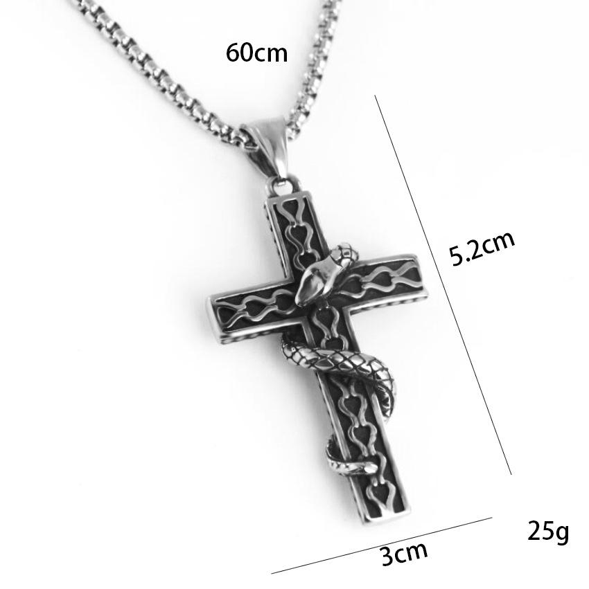Internet Fashion Personality Gothic Exaggerated Snake Entanglement Pendant Casting Necklace