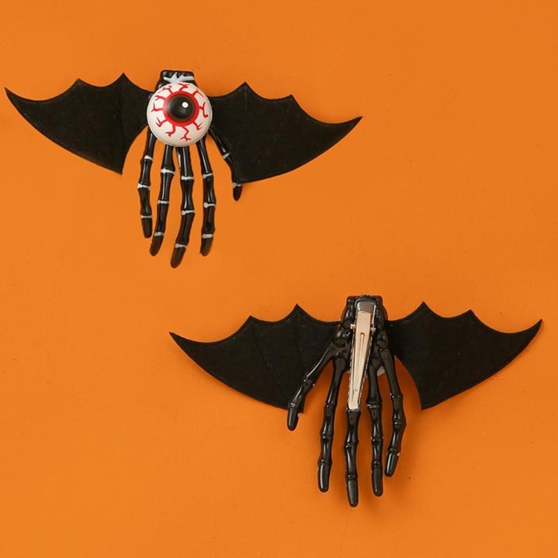 Halloween Skull Hands Hair Clip Hairpins Cosplay Costume Decorative Skeleton Hair Pins Clips Barrettes for Women Girls