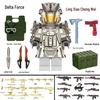 Delta Warden Weilong Red Wolf Building Block Figure Model Toy