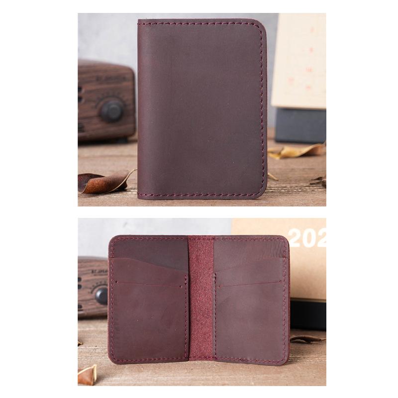 NT Retro Crazy Horse Leather Multi-Card Clutch: Unisex ID & Card Holder Wallet