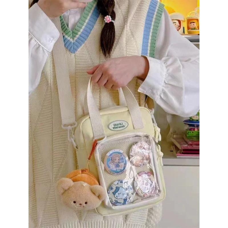 Women Mini Tote Transparent Girls Harajuku Small Crossbody Bags Back School Shoulder Bag Purses and Handbags
