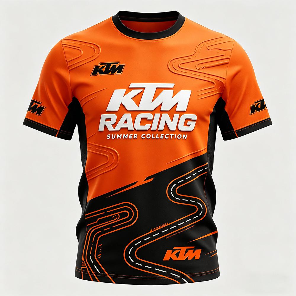 KTM Racing Team 3D Print T-Shirt Men Summer Short Sleeve Formula 1 Motorsport Sports Tee Casual Streetwear Top