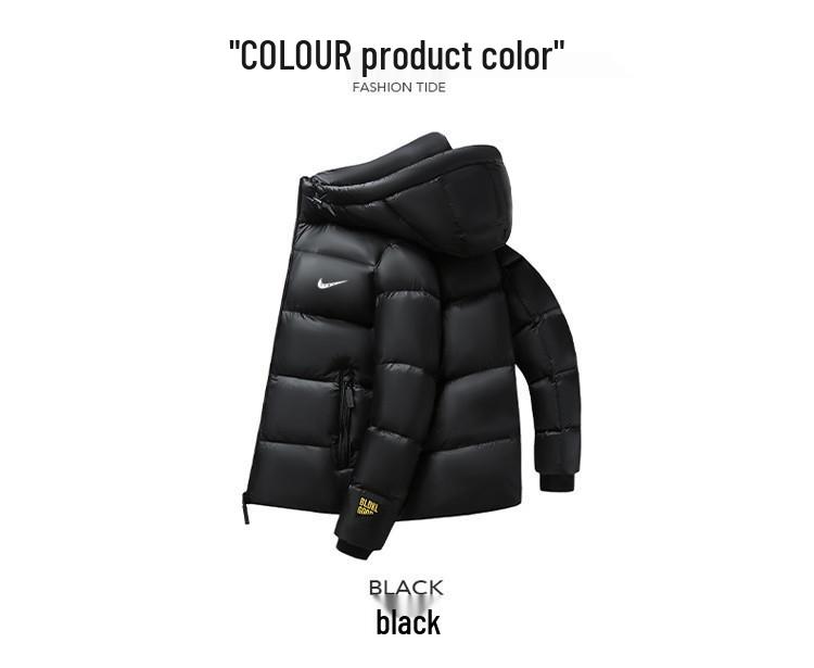 2024 Men's Trendy Hooded Down Jacket: Sports Casual, Detachable, Duck Down, Winter Wear