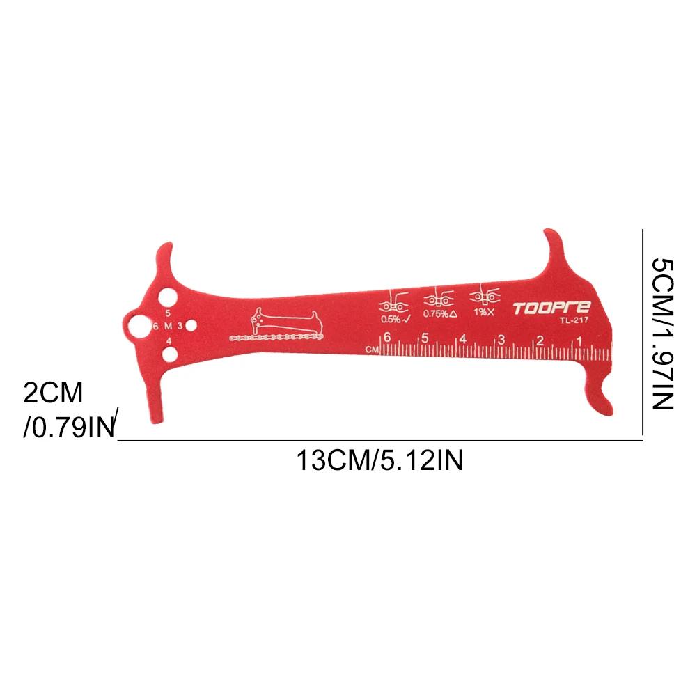 MTB Bike Chain Wear Indicator Ruler Bicycle Chains Gauge Measurement Checker Cycling Repair Tool Caliper Bike Cycling Parts