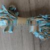 Rustic Forest Style Hemp Rope Decor with Rattan and Green Leaf Braiding