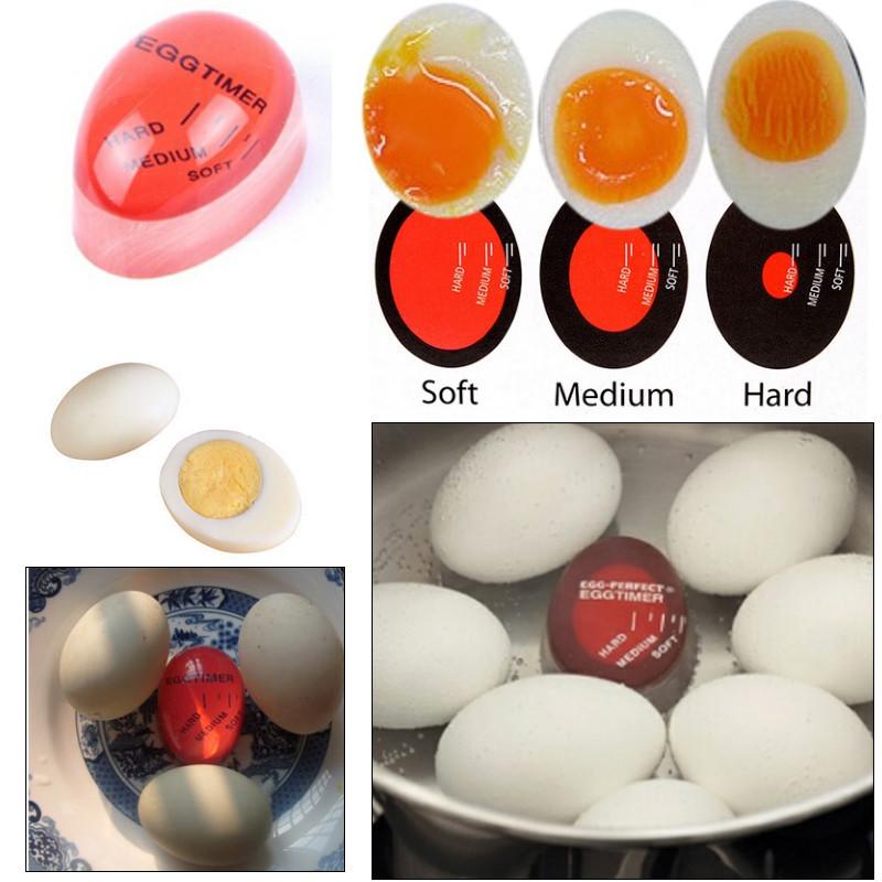 2 PCS Cute Resin Egg Timer - Color Changing Boiled Egg Cooker Kitchen Tool