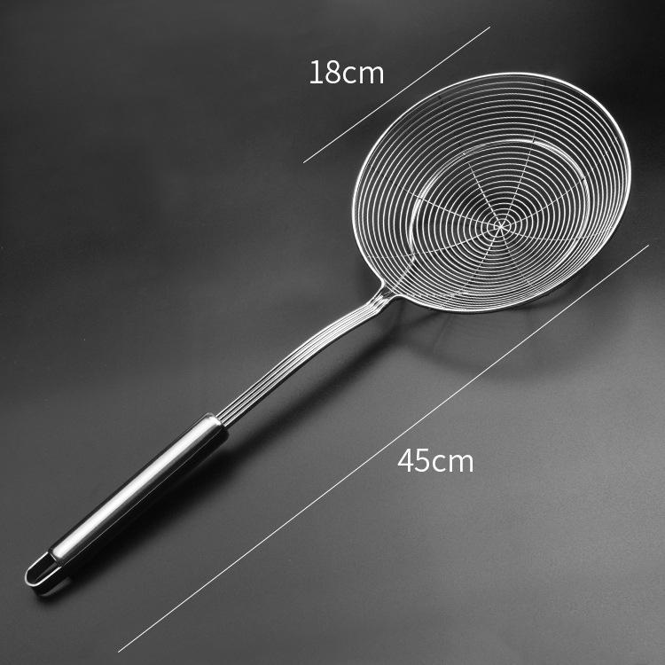 Double Round Stainless Steel Filter Mesh Thickened Multifunctional Frying Basket Colander Baking Cooking Tools Restaurant
