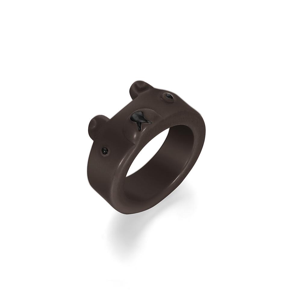 Anello in Resina a Forma di Rana Cartone Animato Bizzarro: Stile Carino e alla Moda per l'Indice o il Dito dell'Articolazione
