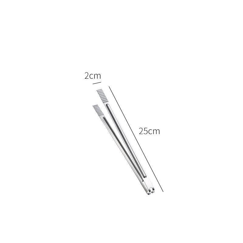 Korean Stainless Steel Barbecue Tongs Thicken Food Serving Clip Ice-Cube Clamp Restaurant Buffet Bar Tools