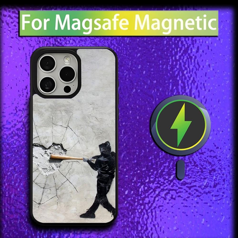 

Street Art Banksy Graffiti Phone Case For iPhone 16,15,14,13,12,11,Plus,Pro,Max,Mini Magsafe Magnetic Wireless Charging iPhone16pro