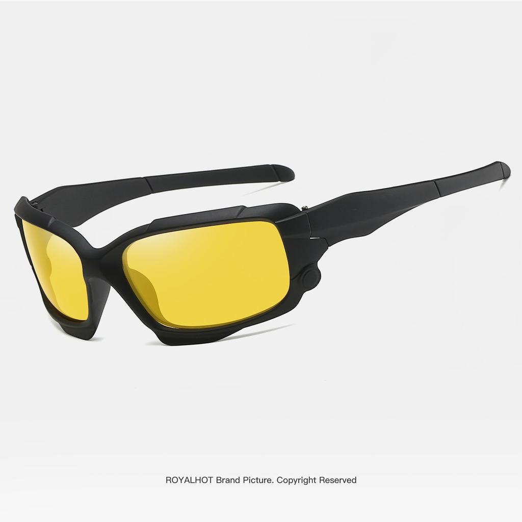 Royalhot Unisex Polarisierte Sportsonnenbrille mit Etui Vintage Sonnenbrille Retro Brille Shades,UV400