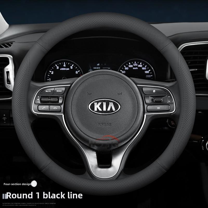 Kožený potah na volant pro auto Kia Niro Sorento Picanto Seltos Carnival K5 Ceed K4 K3 Xceed Sportage 2015 - 2023 2024 2025