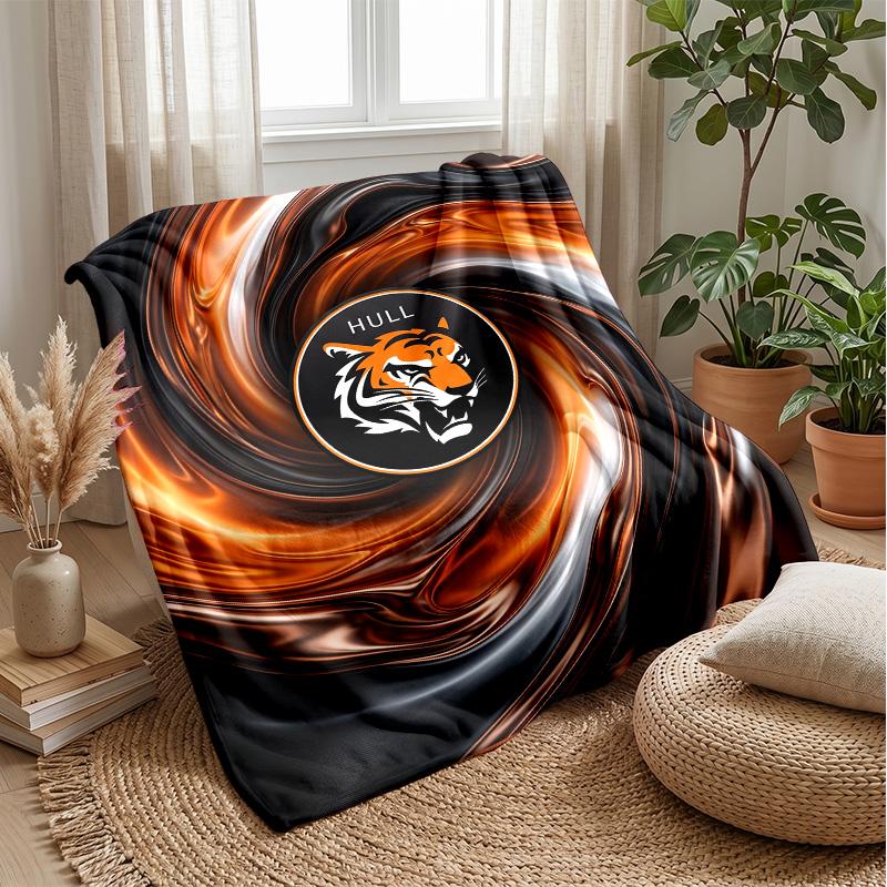 Hull City Football Print Flannel Blanket, Soft Warm Lightweight Throw Blanket for Sofa Bed Camping