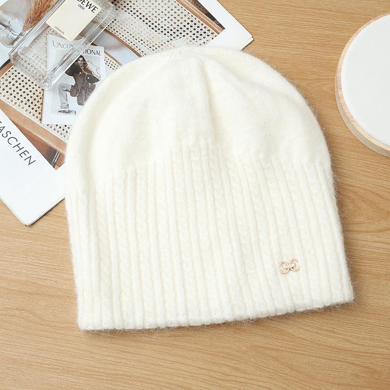 Women Winter Warm Ear Protection Knitted Hat Female Cute Pullover Wool Hat