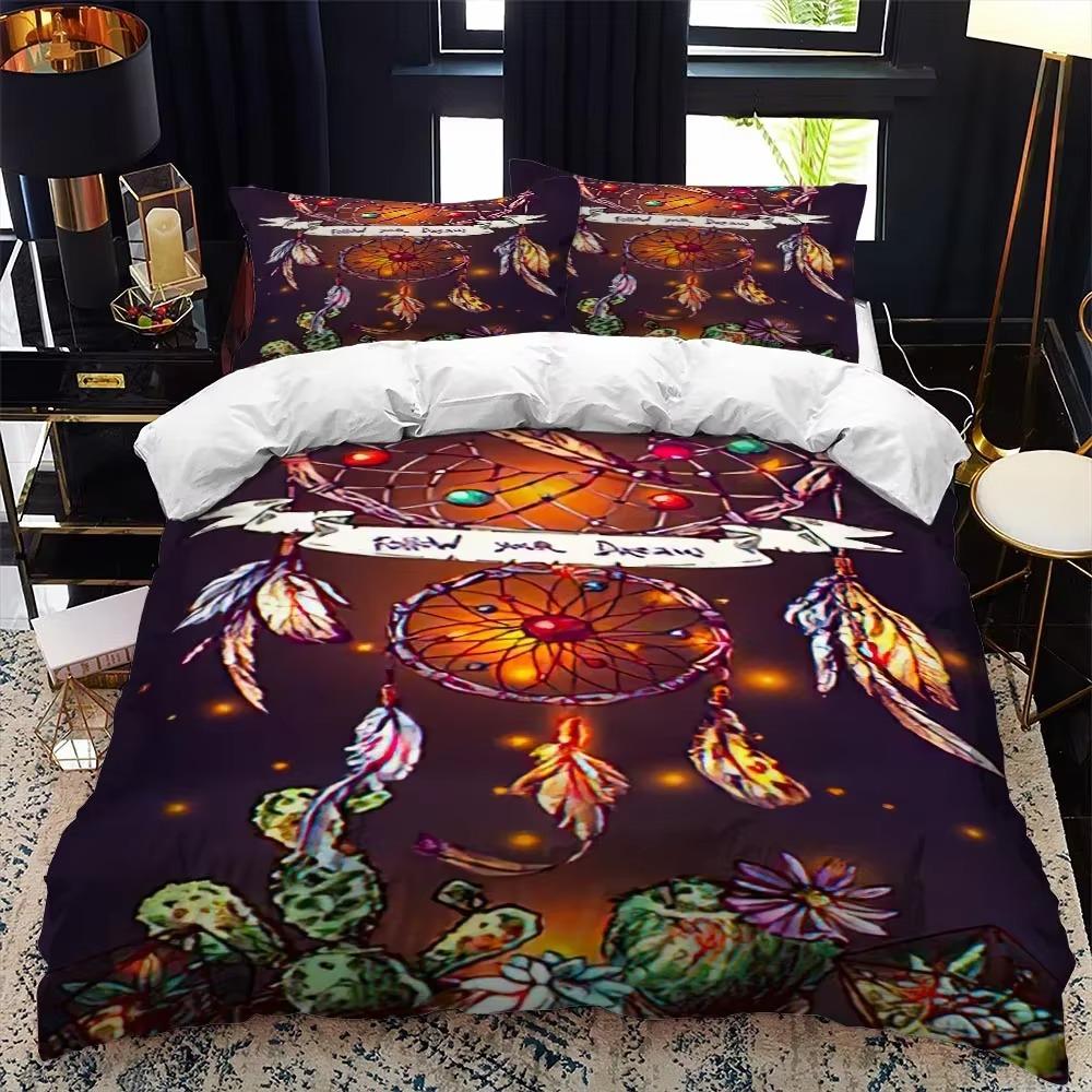 Comforter National Dream Catcher Queen King Twin Full Size Comforter Black Bedding Set Single Polyester