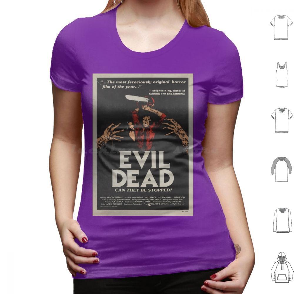 Evil Dead T Shirt Big Size 100 Cotton Horror Movie Dead Halloween Film Vintage Zombie Retro Funny Evil Dead Ash Bruce Campbell