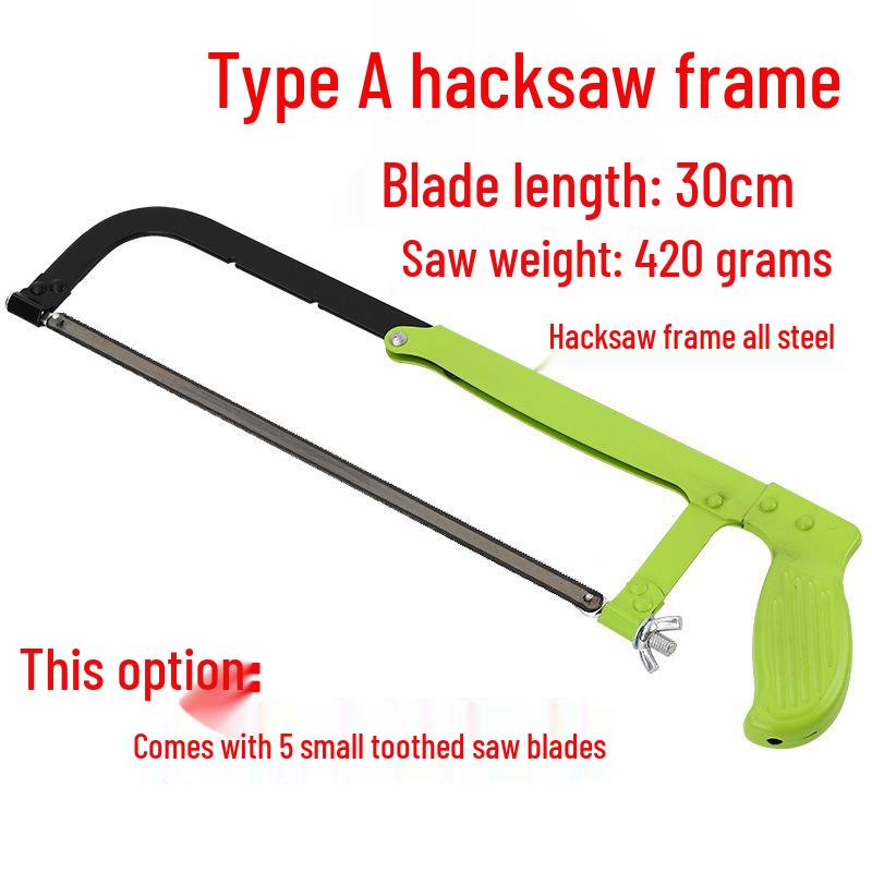 Hacksaw Frame - Handheld Steel Saw for Woodworking and Metal Cutting