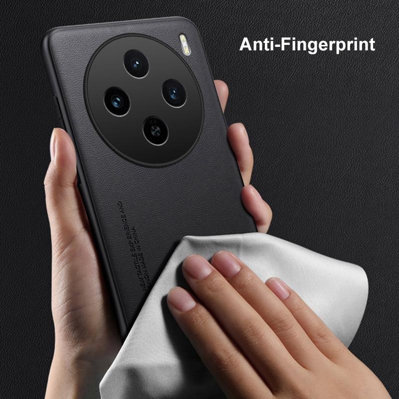 Plain PU Leather Case for Vivo X100 Ultra X100S Pro Back Cover Matte TPU Silicone Full Camera Protection Phone Case for Vivo X100Ultra 5G X 100