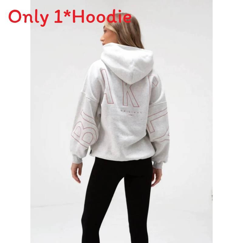 Sweat à capuche imprimé style Hip Hop pour femme en polyester épais pour un style décontracté de rue