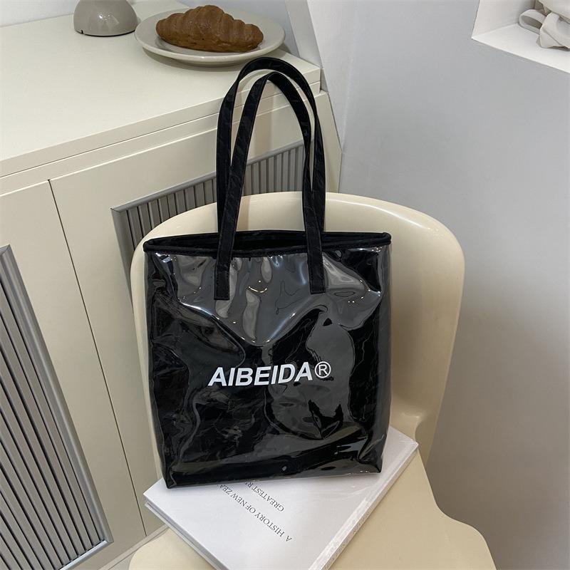 Tote Bag Women's Large-capacity Transparent Jelly Bag Handbag Versatile Shoulder Bag