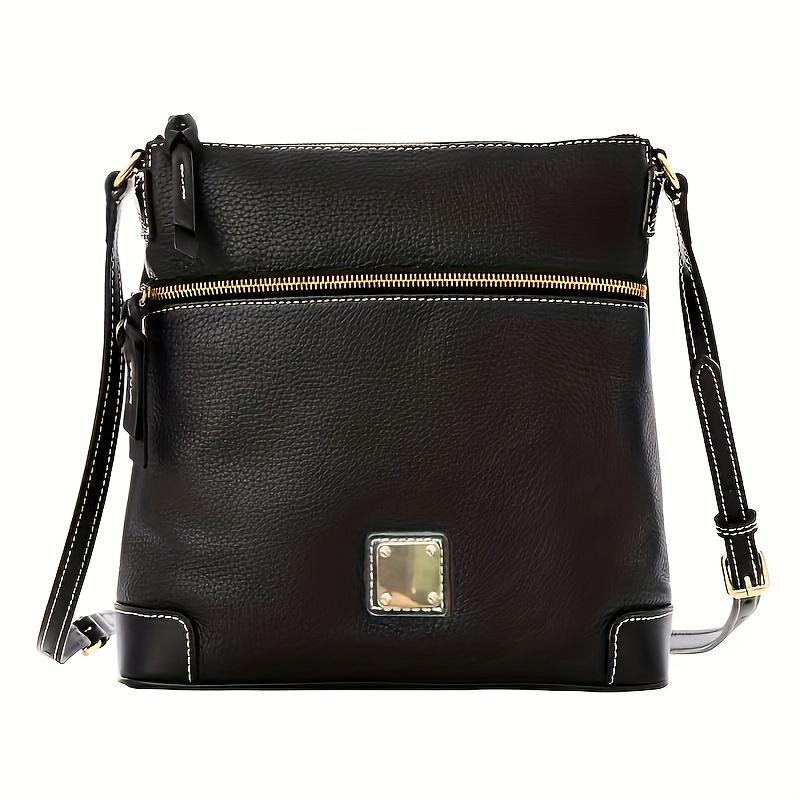 Retro Messenger Bag For Women, Simple Vegan Leather Purse, Classic Style Shoulder Bag