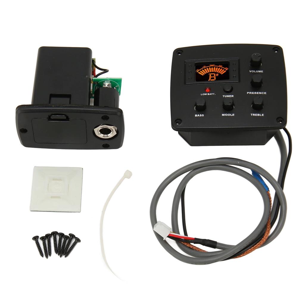 Acoustic Guitar Pickups Professional 3 Band Equalizer LCD Tuner Portable Guitar Pickup for Home