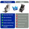 Heavy-duty Folding Bracket 0°-90°-180°, Silver Self-locking Quick-install Extension Support, 2 Pieces