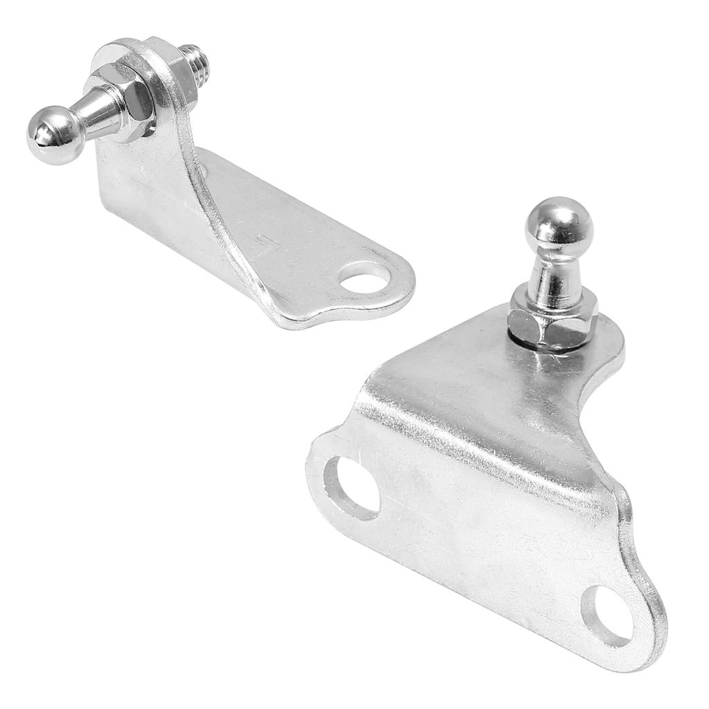 X AUTOHAUX Vehicle Ball Bolt Mounting Bracket Ball Stud Mounting Bracket 10mm Silver Tone for Gas Strut Shocks with Screws 4 Sets