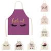 1Pc Bronzing Eyelash Pattern Apron Eyelash Extension Tools Cotton Grafted False Eyelash Apron Cleaning Kitchen Apron Bib