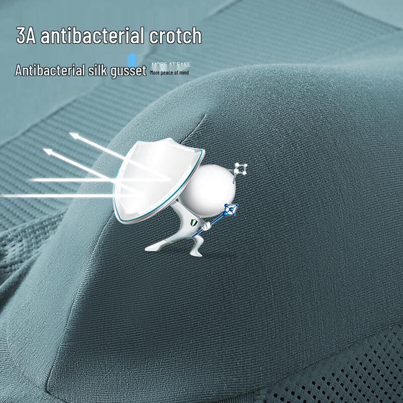 FENTENGCARE Men's Modal Ice Silk Antibacterial Seamless Boxer Briefs