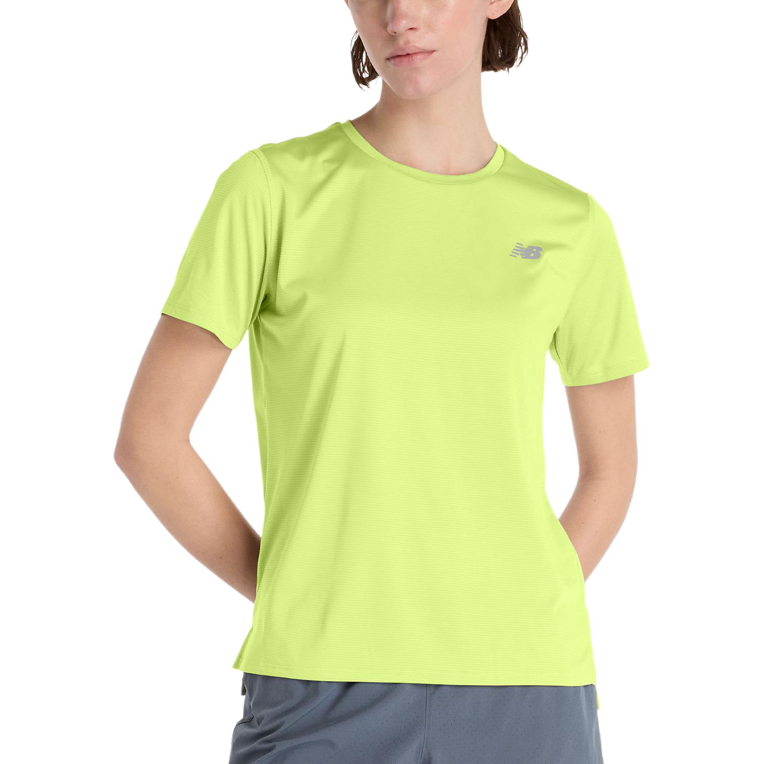 New Balance T Shirts Women s Green Crew Neck WT41222-AFG L